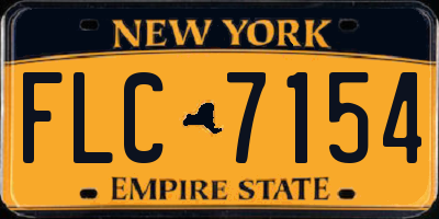 NY license plate FLC7154