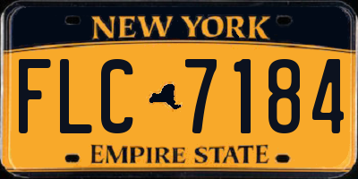 NY license plate FLC7184