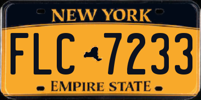 NY license plate FLC7233