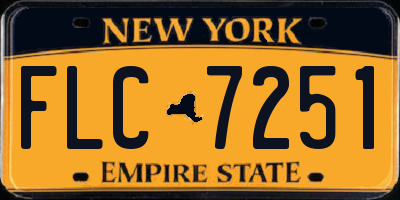 NY license plate FLC7251