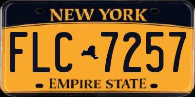 NY license plate FLC7257
