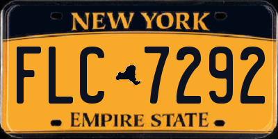 NY license plate FLC7292