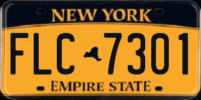 NY license plate FLC7301