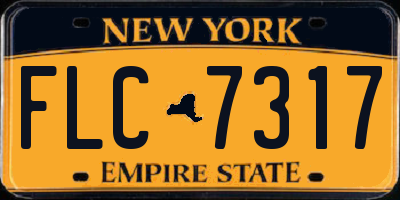 NY license plate FLC7317