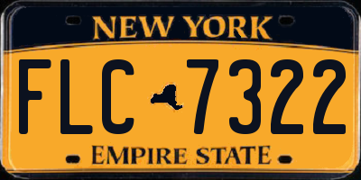 NY license plate FLC7322