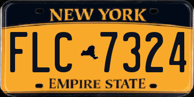NY license plate FLC7324