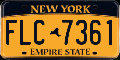 NY license plate FLC7361