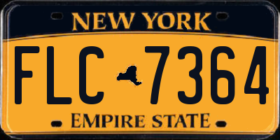 NY license plate FLC7364