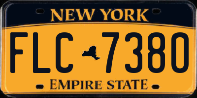 NY license plate FLC7380