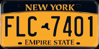NY license plate FLC7401