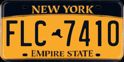NY license plate FLC7410