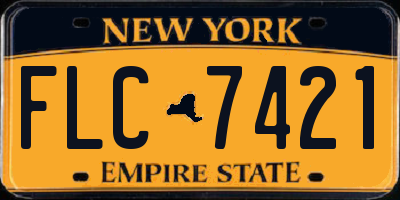 NY license plate FLC7421