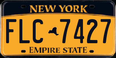 NY license plate FLC7427