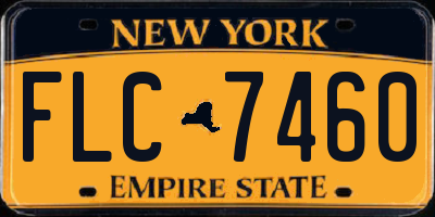 NY license plate FLC7460