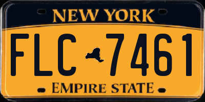 NY license plate FLC7461
