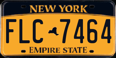 NY license plate FLC7464
