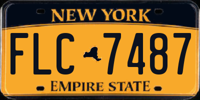 NY license plate FLC7487