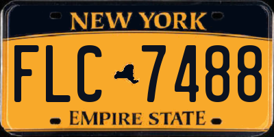 NY license plate FLC7488