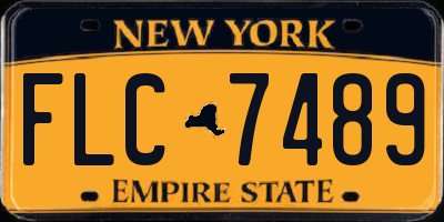 NY license plate FLC7489