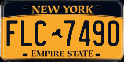 NY license plate FLC7490