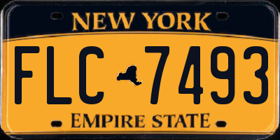 NY license plate FLC7493