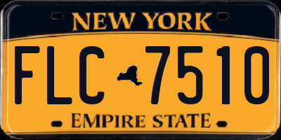 NY license plate FLC7510