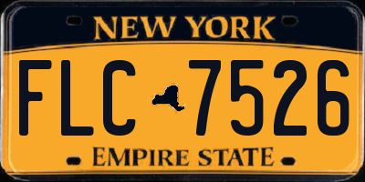 NY license plate FLC7526