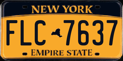 NY license plate FLC7637