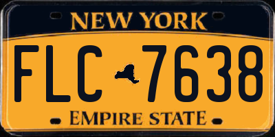 NY license plate FLC7638