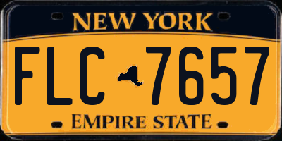 NY license plate FLC7657