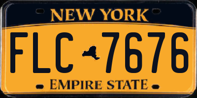 NY license plate FLC7676