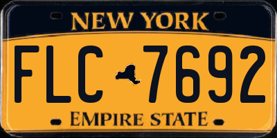 NY license plate FLC7692