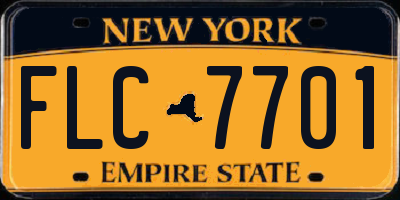 NY license plate FLC7701