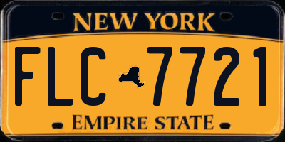 NY license plate FLC7721