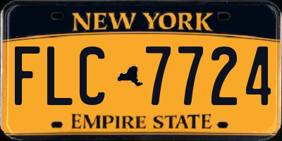 NY license plate FLC7724