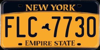 NY license plate FLC7730
