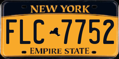 NY license plate FLC7752