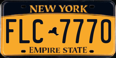 NY license plate FLC7770
