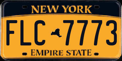 NY license plate FLC7773