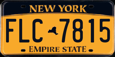 NY license plate FLC7815