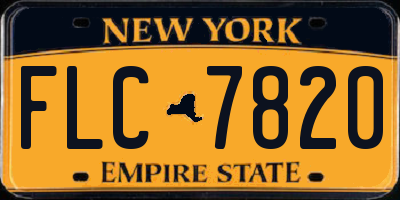 NY license plate FLC7820