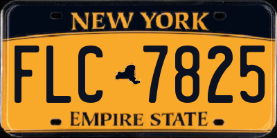 NY license plate FLC7825