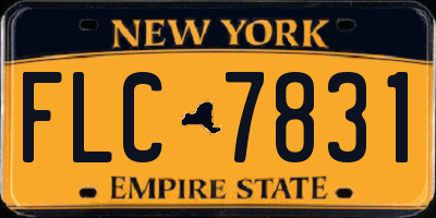 NY license plate FLC7831