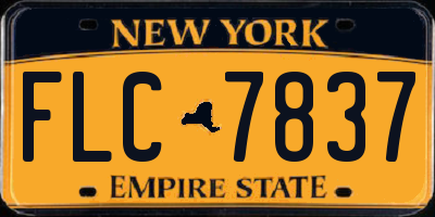 NY license plate FLC7837