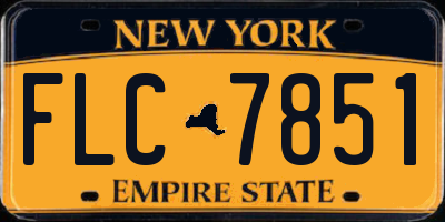 NY license plate FLC7851