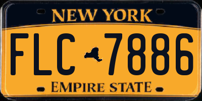 NY license plate FLC7886