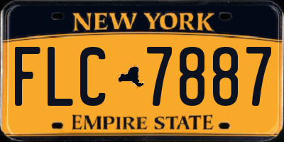 NY license plate FLC7887