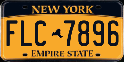 NY license plate FLC7896