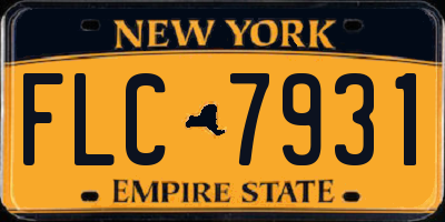 NY license plate FLC7931