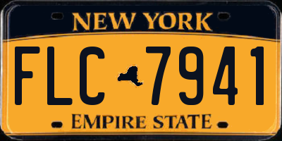 NY license plate FLC7941